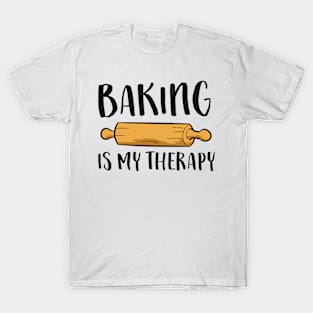 Christmas Cookie Baking Baker Gift Baking Is My Therapy T-Shirt